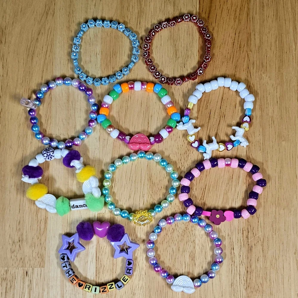 New✨️Kandi Bracelet Bundle Set of 10 - Picture 2 of 2